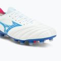 Pánske kopačky Mizuno Morelia Neo IV Β Elite MD white/tanager turquoise/pink tetra 7