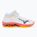 Volejbalové topánky Mizuno Wave Voltage 2 Mid white/fiery coral 2/citrus 2