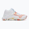 Dámske volejbalové topánky Mizuno Wave Lightning Z8 Mid white/calypso coral/pale banana 2