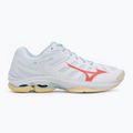 Dámske volejbalové topánky Mizuno Wave Voltage 2 white/calypso coral/pale banana 2