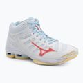 Dámske volejbalové topánky Mizuno Wave Voltage 2 Mid white/calypso coral/pale banana