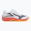 Detské volejbalové topánky Mizuno Lightning Star Z7 white/fiery coral 2/citrus 2