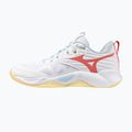 Dámske volejbalové topánky Mizuno Wave Momentum Pro white/calypso coral/pale banana 2