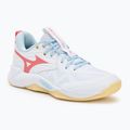 Dámske volejbalové topánky Mizuno Wave Momentum Pro white/calypso coral/pale banana