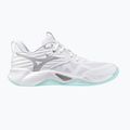 Dámske volejbalové topánky Mizuno Wave Momentum Pro white/blue tint