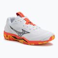 Hádzanárske topánky Mizuno Wave Stealth 6 white/fiery coral 2/citrus