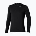 Pánske bežecké tričko longsleeve Mizuno Core Impulse Half Zip Tee black
