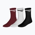 Ponožky Mizuno Training With Line 3 pairs sun dried tomato/white/black
