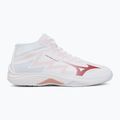Dámske volejbalové topánky Mizuno Lightning Select Mid white/rose elegance/lava falls 2