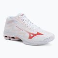 Dámske volejbalové topánky Mizuno Wave Lightning Pro Mid White/Rose Elegance/Lava Falls