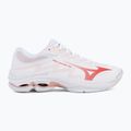 Dámske volejbalové topánky Mizuno Wave Lightning Pro white/rose elegance/lava falls 2