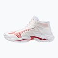 Dámske volejbalové topánky Mizuno Wave Lightning Elite Mid white/rose elegance/lava falls