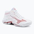 Dámske volejbalové topánky Mizuno Wave Lightning Elite Mid white/rose elegance/lava falls