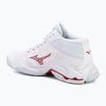 Dámske volejbalové topánky Mizuno Wave Lightning Elite Mid white/rose elegance/lava falls 3