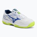 Pánske tenisové topánky  Mizuno Break Shot 5 CC white/dazzling blue/ lightning