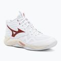 Dámske volejbalové topánky Mizuno Wave Momentum Pro Mid white/rose elegance/lava falls