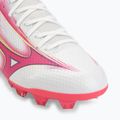 Detské kopačky Mizuno Alfa III Select Jr FG white/fuchsia purple 7