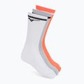 Ponožky Mizuno Training With Line white/cloudspace/lava orange