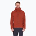 Pánska bunda do dažďa Rab Downpour Light tuscan red