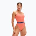 Speedo Dámske jednodielne plavky s pásom Deep U-Back oranžové 8-00307415485 4