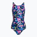 Speedo Digital Allover Leaderback detské jednodielne plavky modré/čierne 8-1237714743