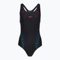 Dámske jednodielne plavky Speedo Allover Panel Laneback black/purple