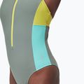 Dámske jednodielne plavky Speedo  Zip Colorblock soft olive 4