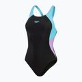 Dámske jednodielne plavky Speedo Colourblock Splice Muscleback black/sweet purple/picton blue 2