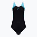 Dámske jednodielne plavky Speedo Colourblock Splice Muscleback black/sweet purple/picton blue