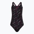 Dámske jednodielne plavky Speedo HyperBoom Allover Medalist black/electric pink/usa charcoal