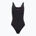 Dámske jednodielne plavky Speedo HyperBoom Splice Muscleback black/electric pink