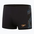 Pánske plavecké boxerky Speedo Tech Panel black/mandarin peel/dark teal