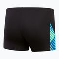 Pánske plavecké boxerky Speedo Allover Digital V-Cut Aquashort black/true cobalt 2
