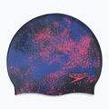Detská plavecká čiapka Speedo Reversible Slogan Junior starburst true cobalt/flare pink