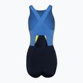 Plavky Speedo Colourblock Highneck Crossback true navy/sevres blue/lemon drizzle 2