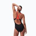 Jednodielne plavky Speedo Placement Laneback black/siren red/plum dandy 8