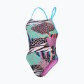 Jednodielne plavky Speedo Allover Digital Tie Back black/matcha green/siren red
