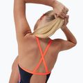 Dámske jednodielne plavky Speedo Allover Fixed Crossback true navy/siren red/punch blue 10