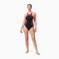 Jednodielne plavky Speedo High Neck Splice Cross Back black/plum dandy/siren red 6