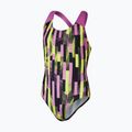 Detské jednodielne plavky Speedo Digital Allover Splashback black/kiki pink/lemon drizzle