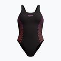 Dámske jednodielne plavky Speedo Placement Muscleback neon violet
