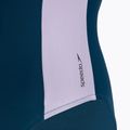 Dámske jednodielne plavky Speedo Zip Colorblock dark teal 4