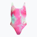 Dámske jednodielne plavky Speedo Flu3nte Printed Convertible coral sands