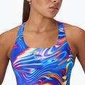 Dámske jednodielne plavky Speedo Placement Digital Powerback molten blend/cobalt pop 5