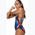 Dámske jednodielne plavky Speedo Allover Digital Leaderback lava blur/speedo black 8