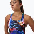 Dámske jednodielne plavky Speedo Allover Digital Leaderback lava blur/speedo black 9