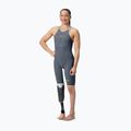 Dámske závodné plavky Speedo Fastskin LZR Pure Valor 2.0 Closedback Kneeskin grey lead / acadia blue / mainline 2