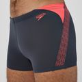 Pánske plavky boxerky Speedo Hyper Boom Splice grey lead/neon coral 5
