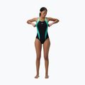 Dámske jednodielne plavky Speedo Placement Laneback turquoise gem 2