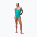 Dámske jednodielne plavky Speedo Logo Square Back turquoise gem 2